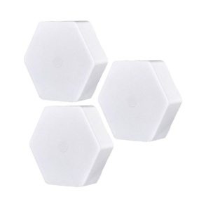Set 3 lampi RGB modulare de perete, LED, joc de lumini, telecomanda, touch control, forma hexagon K KATHODE - Img 9