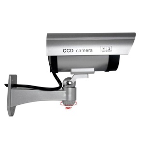 Set 4 camere de supraveghere false Tiessa®, exterior, led indicator, gri - Img 3