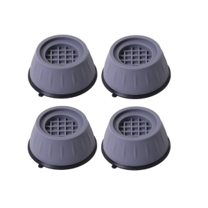 Set 4 picioare/suporti pentru masina de spalat, frigider, uscator, Antivibratii, Antiderapante, Antizgomote, ABS si cauciuc, Gri, 8,5*4 cm