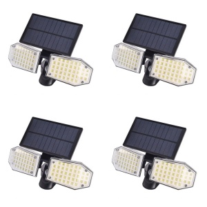 Set 4 x lampa ajustabila cu incarcare solara, 78 x LED SMD, senzor de miscare/amurg/stare de veghe, buton ON/OFF SH-078 K KATHODE