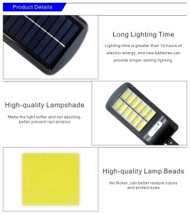 Set 4 x lampa cu incarcare solara, 120 x LED, 3 moduri de functionare, buton ON/OFF, telecomanda K KATHODE - Img 3
