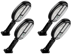 Set 4 x lampa cu incarcare solara, 66 x LED SMD, 3 moduri de functionare, buton ON/OFF, telecomanda inclusa HB-8188B K KATHODE