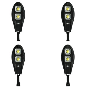 Set 4 x lampa stradala cu incarcare solara, 60 x LED COB, 3 moduri de functionare, buton ON/OFF, telecomanda inclusa, LL-62T K KATHODE