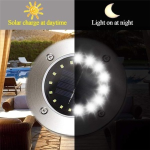 Set 8 lampi solare tip spot pentru gradina, 20 x LED, buton ON/OFF, senzor de lumina, alb rece 18-19 K KATHODE - Img 3
