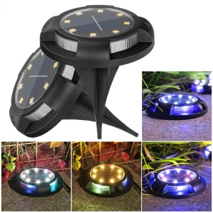 Set 8 lampi solare tip spot pentru gradina, 8 leduri alb cald si 4 leduri multicolor RGB, buton ON/OFF, senzor de lumina 18-12 K KATHODE - Img 11