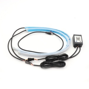 Set Benzi led, lumini auto de zi, DRL, 60 cm, RGB, 7 culori, cu telecomanda, K KATHODE - Img 5