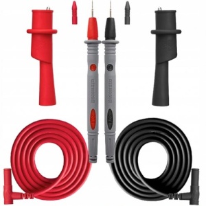 Set doua cabluri pentru aparat de masura, lungime 90 cm, Negru/Rosu - Img 4