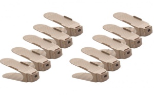 Set organizator pentru pantofi, dublarea spatiului de depozitare, 10 bucati crem, KATHODE