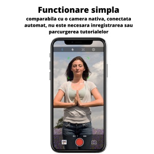Suport rotativ inteligent pentru telefon, rotire 360°, urmarire automata, detectare fata, pentru vlogging, streaming, negru - Img 3