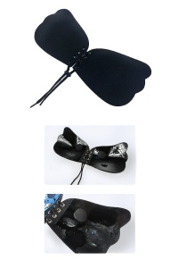 Sutien Nu Bra, Sutien Push Up cu Snur, Culoare Negru, Marime C KATHODE - Img 4