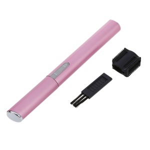 Trimmer OMNIA S-Beauty, portabil, design modern, roz, utilizare fara fir, perie de curatare, ideal pentru fata, sprancene, decolteu, axile, bikini - Img 4