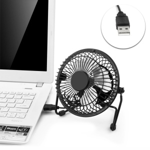 Ventilator de masa Timeless Tools cu USB, 0.25 W, Silentios, 360°, Palete durabile din aluminiu, 15 x 14 x 8.5 cm, Negru - Img 6