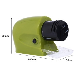 Aparat electric de ascutit cutite, Verde, baterii - Img 4