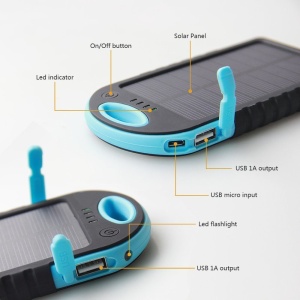 Baterie Externa MRG L-152 Power Bank 5000 mah Incarcare Solara Baterie Urgenta - Img 4