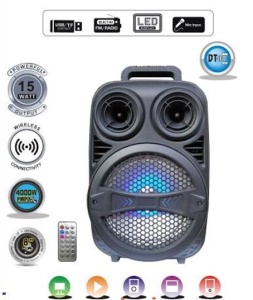 Boxa Bluetooth activa X7, PMPO 100 W, portabila, tip troller Bass Puternic , microfon, Telecomanda, AUX, Radio Fm, USB Selling Depot