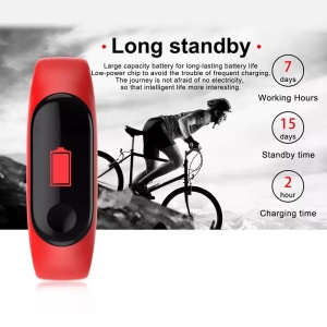 Bratara Fitnes Smartband BiTec-M3, bluetooth, display OLED, IP67, Ritm cardiac, ceas, notificari, pedometru,aplicatii, Rosu - Img 4