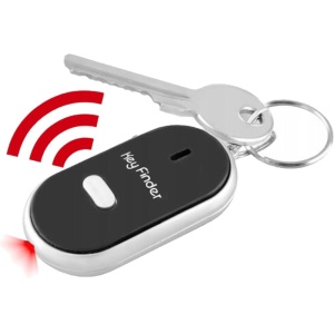 Breloc Anti-Pierdere Chei cu Functie de Localizare si Gasire prin Fluierat si Iluminare LED, Negru/Argintiu - Img 3