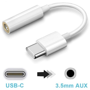 Cablu adaptor USB Type-C la mufa jack 3.5mm, pentru microfon si casti, alb, PlanetPhone - Img 3