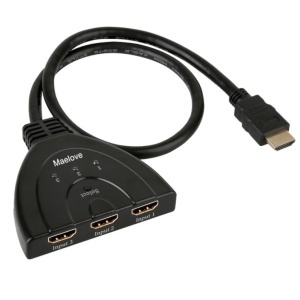 Cablu Splitter switch HDMI cu 3 Porturi, 4K * 2K, 2160P, HUB multi Switcher cu Cablu HDMI, Negru - Img 6