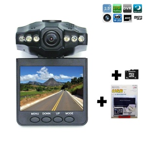 Camera Auto LingTong HD cu Pornire Automata si Inregistrare Continua + card 16Gb + tripla bricheta masina - Img 2