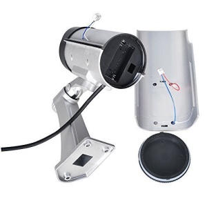Camera de Supraveghere pentru Interior/Extrior Falsa , Alimentare Solara, Panou Solar Inclus, Lumina LED, Usor de montat si instalat, Design Ergonomic, Argintiu - Img 6