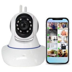 Camera supraveghere Video 3D HD Wifi, MEILAN, viziune nocturna, audio pe 2 cai, anti-zgomot, detectare de miscare，Alb - Img 4
