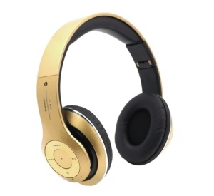 Casti Stereo STN-16 Bluetooth/Wireless cu Microfon Micro SD si Radio FM, Bass Puternic Gold