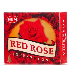 Conuri Parfumate HEM, Red Rose, 10 buc