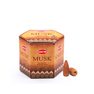 Conuri Parfumatre HEM Musk Backflow Cone, 40 conuri