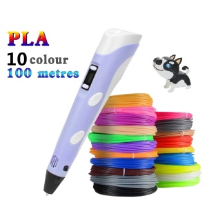Creion 3D, 12V, Afisaj digital, PLA, Albastru,100 metri PLA