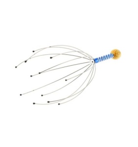 Dispozitiv pentru masaj capilar LaiXiaoBei, 20 cm, Lemn, Albastru
