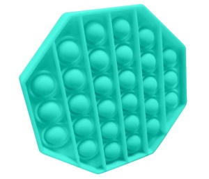 Jucarie antistres din silicon, Pop it now, forma octogon Verde, 12.7x12.7 cm, TQS