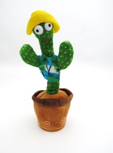 Jucarie Cactus Dansator, Canta, Danseaza, Imita, Verde, 37cm - Img 4