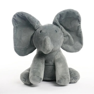 Jucarie de plus, elefant cucu bau, canta si isi misca urechile, gri K KATHODE