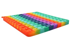 Jucarie senzoriala antistres de dimensiuni mari, 19 x 19 cm, POP IT patrat multicolor K KATHODE