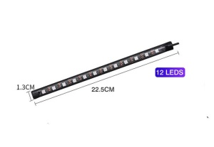 Kit iluminare ambientala auto banda LED RGB, interior masina, 4 benzi, multicolor, 12V, aplicatie dedicata iOS, Android, G-Mark® - Img 6