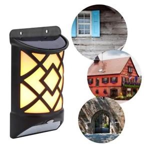 Lampa 12 LED-uri, decorativa, cu incarcare solara si efect de flacara, culoare negru - Img 2