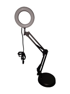 Lampa circulara de birou, rotire 360°, 3 tipuri de lumina, suport reglabil, cablu USB, 16 cm K KATHODE