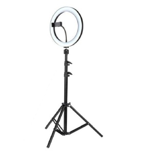 Lampa circulara LED tip inel (Ring Light), Diametrul 26 cm, pentru TikTok, Vlog, Make-up, Selfie - Img 7
