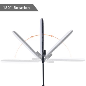 Lampa circulara profesionala, diametru 45 cm, 3 nuante de alb, touch control, telecomanda, 3 suporturi pentru telefon, trepied 210 cm K KATHODE - Img 5