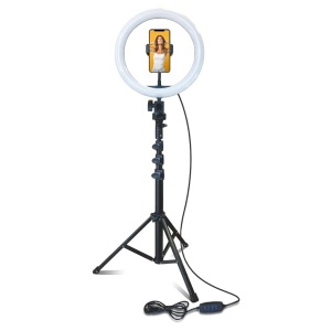 Lampa Circulara Profesionala GREATON® Led Ring Light Cu 10 Trepte De Intensitate Led, 3 Tipuri De Lumina, Ideal Continut Video TikTok 12 Inch, 180 LED, USB - Img 2