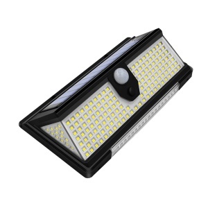 Lampa cu incarcare solara, 190 x LED SMD, 18 leduri rosii/albastre, 4 moduri de functionare, senzor de miscare/amurg/stare de veghe, buton ON/OFF CL-S190 K KATHODE