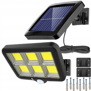 Lampa cu incarcare solara, cu senzori de amurg, miscare si lumina, 3 moduri functionare, telecomanda, 120 x LED COB - 6, K KATHODE
