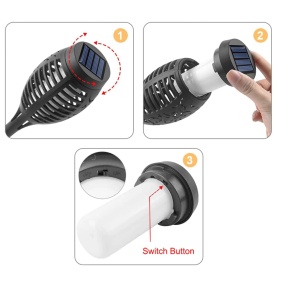 Lampa cu incarcare solara de gradina, tip torta, efect de flacara, buton ON/OFF 18-15 K KATHODE - Img 2