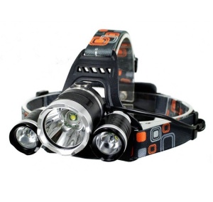 Lanterna cap reincarcabila Boruit P-353, 3x LED Cree XML T6, 2x Acumulatori