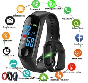 M3 Plus, Bratara Fitnes Smartband, Bluetooth, Oled, IP67, Ritm cardiac, Notificari apeluri, aplicatii - Img 2