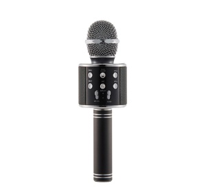 Microfon Karaoke Cu Bluetooth Si Boxa Incorporata , Compatibil cu Orice Smartphone , Acumulator Integrat , Negru
