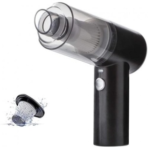 Mini Aspirator portabil pentru masina 2 in 1 fara fir cu incarcare prin USB, Negru, Selling Depot® - Img 2