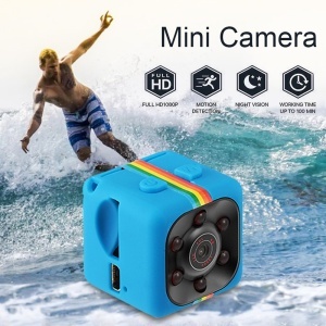 Mini Camera Spion Full HD, SQ11 MINI DV, cu functie video si foto, BLUE + selfie ring albastru - Img 7