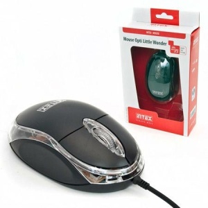Mouse INTEX IT-OP14, cu fir, negru - Img 2